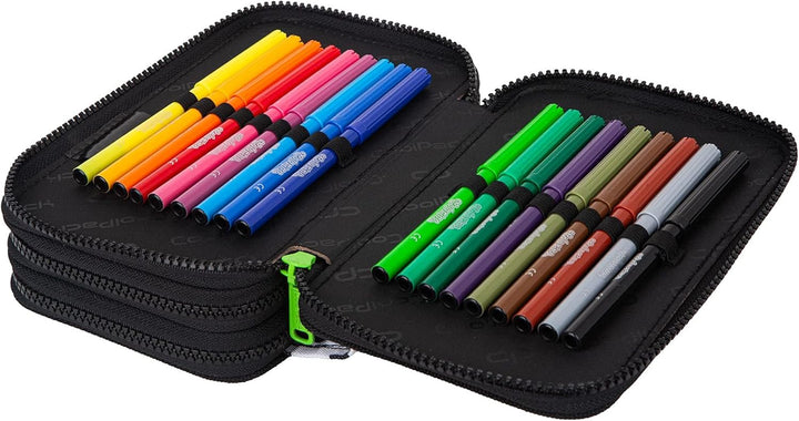 Goldkids Federtasche 3-fache Federmappe Game Over Federmäppchen 46-teilig gefüllte Schüleretui Stift