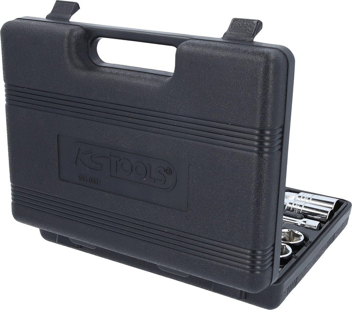 KS Tools 918.0661 3/8 Zoll CHROMEplus Steckschlüssel-Satz | inklusive Umschaltknarre, 45-Zahn | hoch