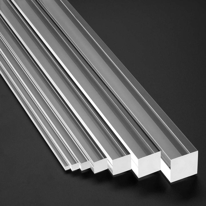 Vierkantstab 25x25mm aus transparentem Acrylglas, 1000mm - Zeigis® / Vollstab/Säule/Viereckig/Quadra