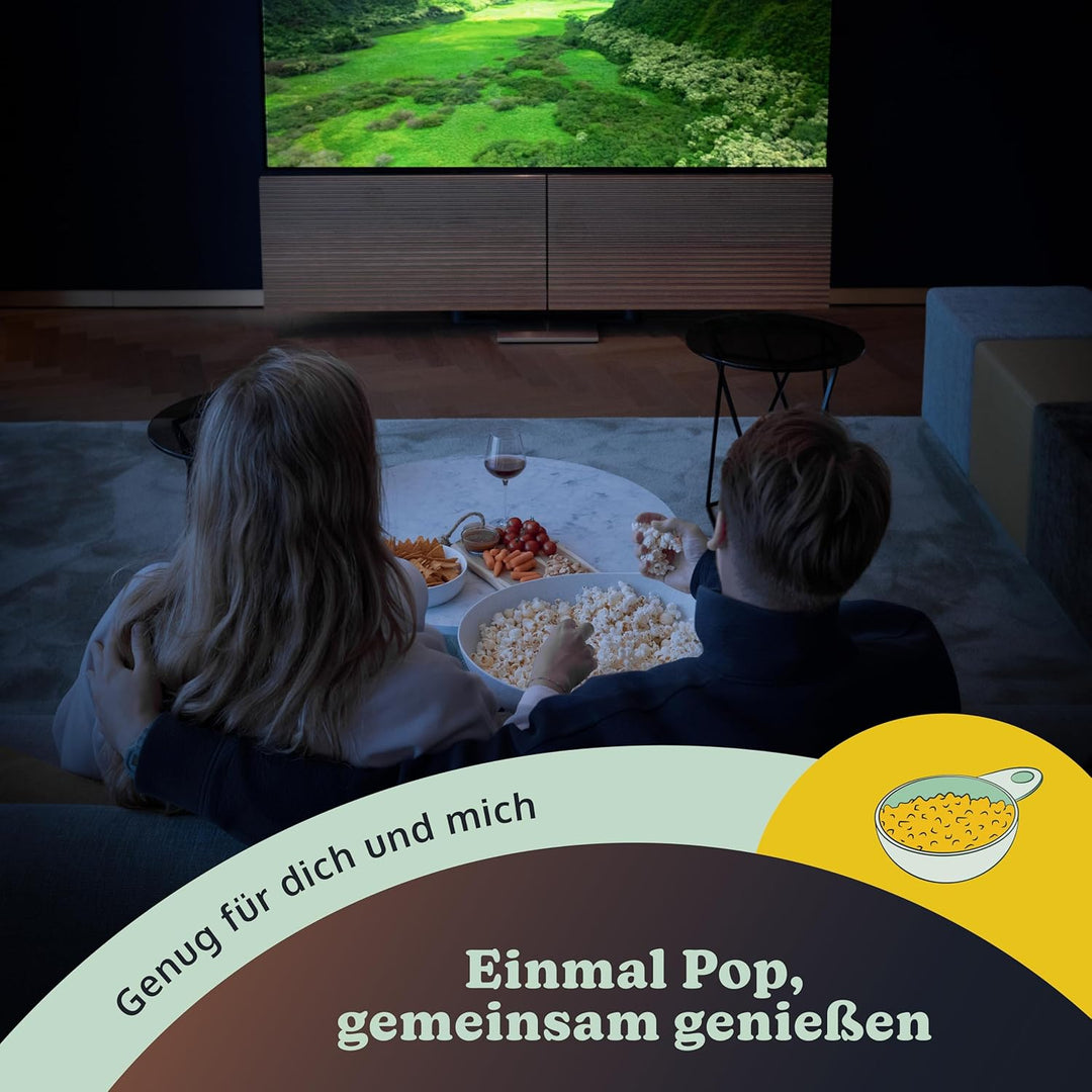 JAP Happy Pops Popcornmaschine - Retro Popcorn maker - Popcornmaschine für zuhause - 2 bis 3 Persone