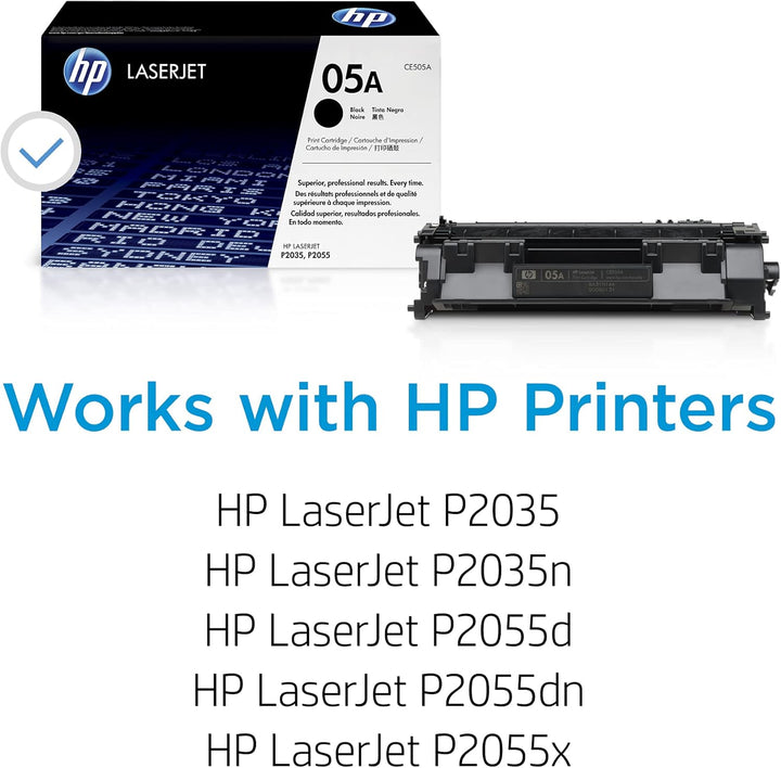HP 05A Original Toner (geeignet für HP LaserJet P2035, HP LaserJet P2055) schwarz Standard Einzelpac