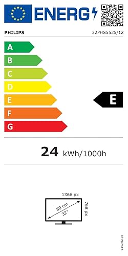 Philips 32PHS5525/12 LED TV (Full HD, Pixel Plus HD, Full Range Speaker, 2 x HDMI, USB) [Energy Clas