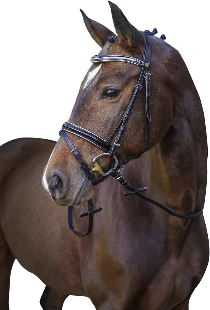 Kerbl Covalliero Trensenzaum Kingston schwarz mit Silber Pony, Pony