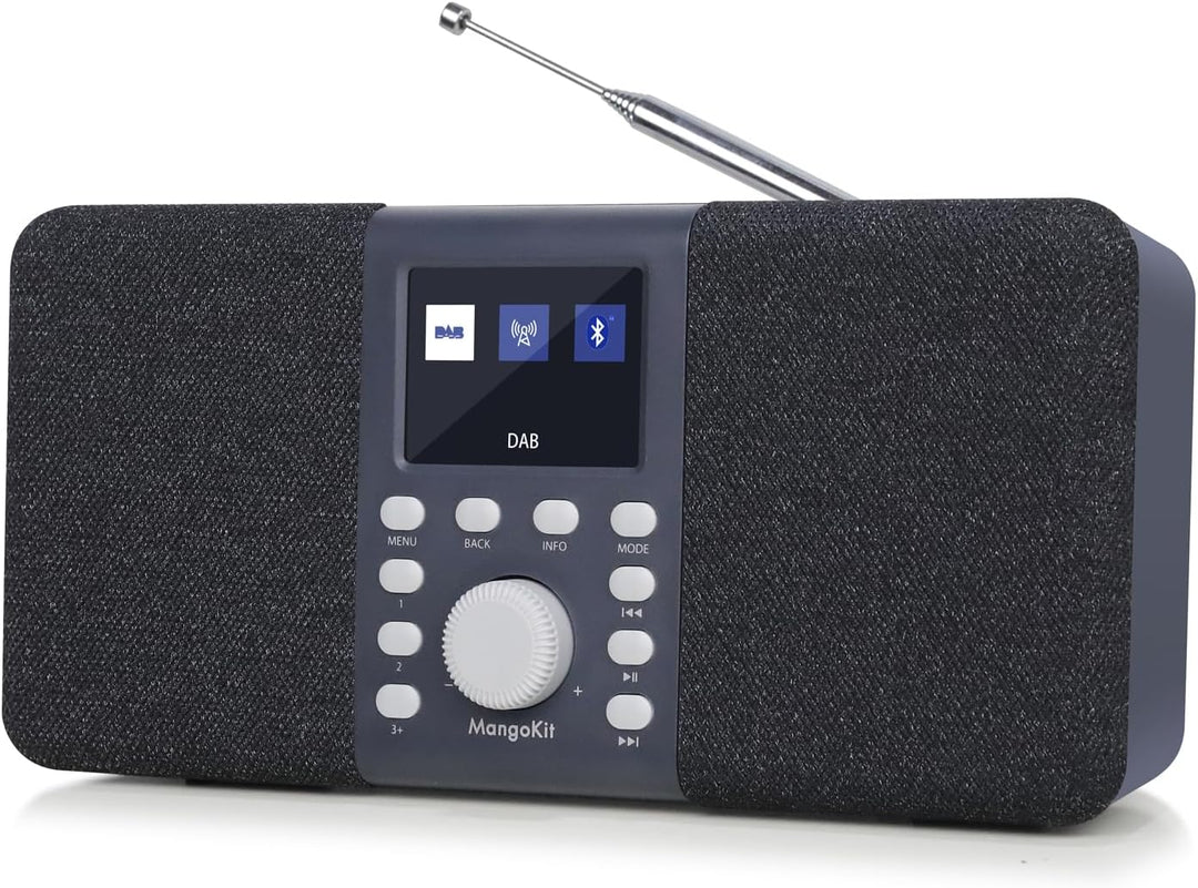 MangoKit MD5 Stereo DAB Radio mit Bluetooth,DAB Plus Radio,Digitalradio,UKW Radio,Tragbares Dab Radi