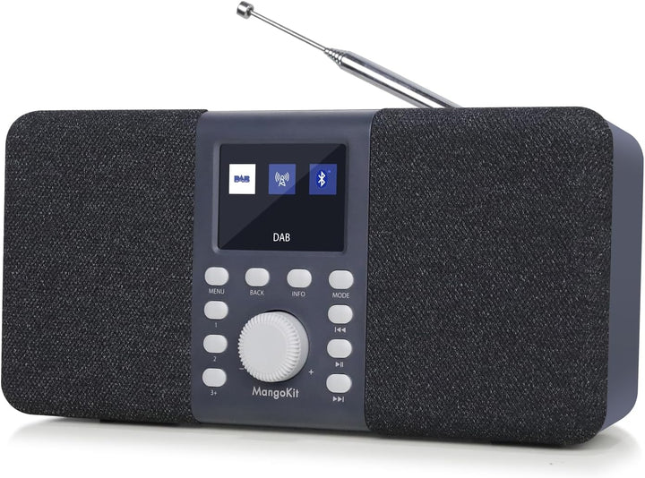 MangoKit MD5 Stereo DAB Radio mit Bluetooth,DAB Plus Radio,Digitalradio,UKW Radio,Tragbares Dab Radi