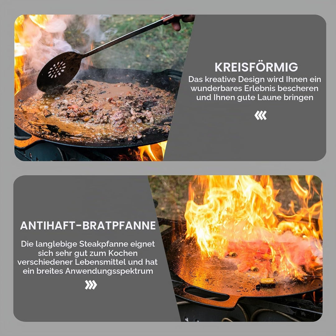 Luxshiny Antihaft Grillpfanne 21.5X21.5 Cm Aluminium Outdoor Camping Grillplatte Für Gasherd Und Hol