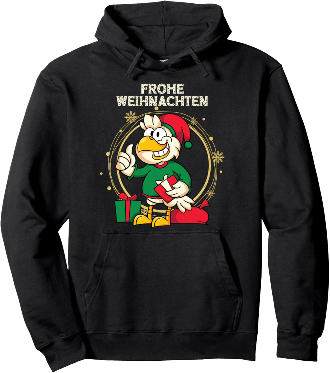 Bauernhof Tier Pajama Party Frohe Weihnachten Huhn Pullover Hoodie