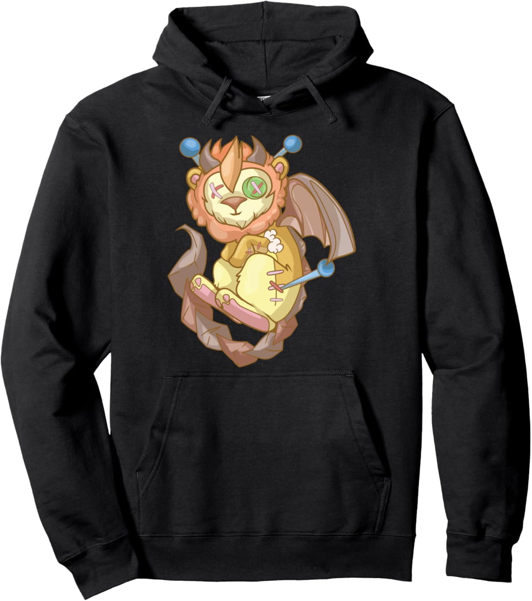 Kawaii Pastel Goth Voodoo Doll Cute Manticore Pullover Hoodie