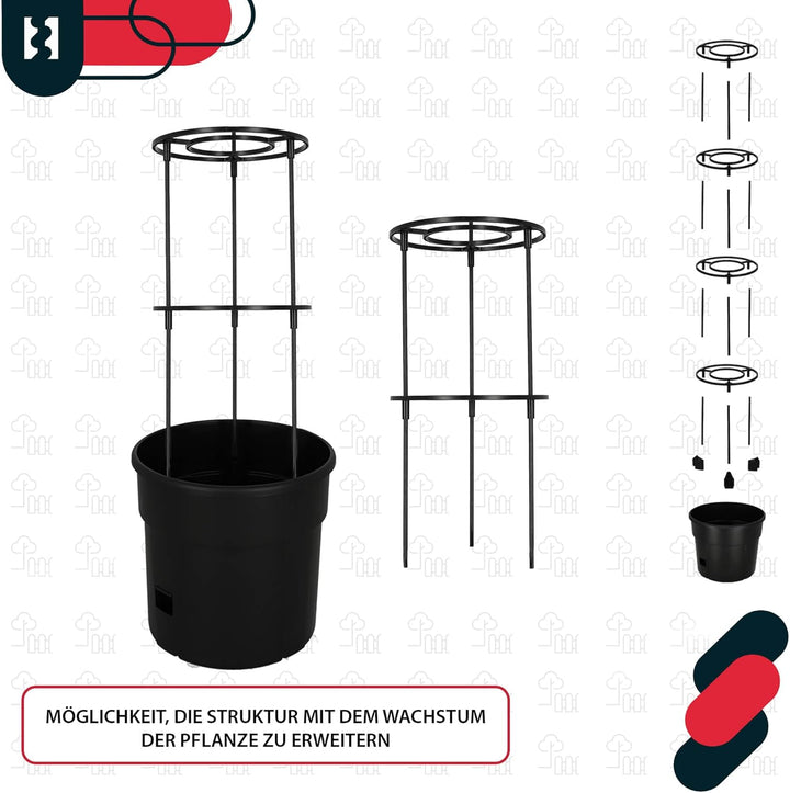 KOTARBAU® Tomatenturm 115 cm Tomatentopf Rankhilfe für Tomaten Gurken Gemüsen Anpassbare Rankgitter