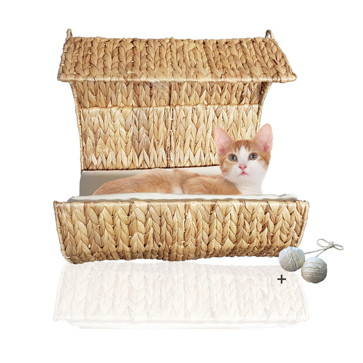 Rohrschneider Heizungsliege Katzen | Katzenkorb | Katzenhängematte Heizung | Fensterliege für Katzen
