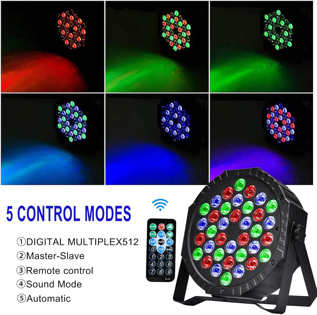 LED Par Strahler 36 LED Bühnenlicht Discolicht Partylicht DJ Licht RGB DMX512 mit Fernbedienung Bühn