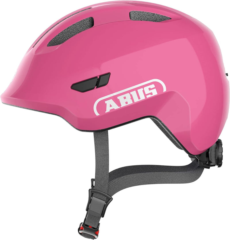 ABUS Kinderhelm Smiley 3.0 - Fahrradhelm mit tiefer Passform, kindergerechten Designs & Platz für ei