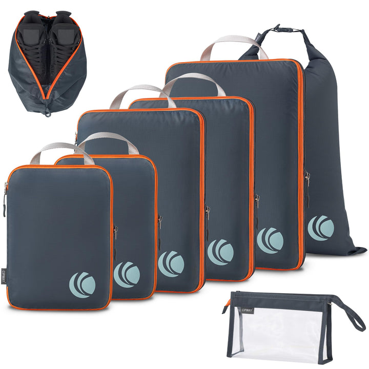 Cipway Kompression Koffer Organizer Set für Rucksack ，Ultraleichte Packtaschen Compression Packing C