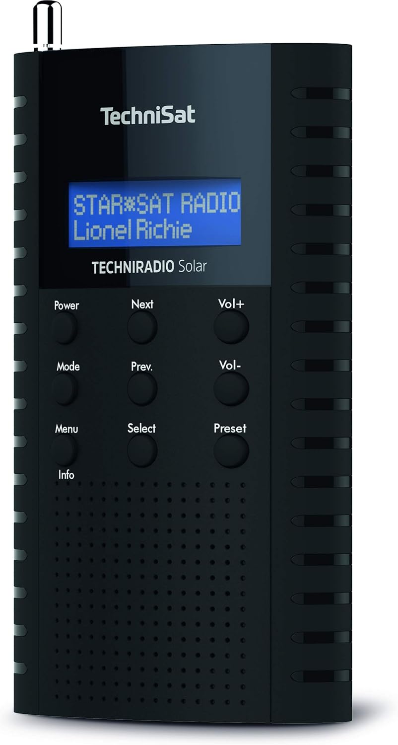 TechniSat TechniRadio Solar tragbares DAB Radio (DAB+, UKW, Kopfhöreranschluss, Aufladung über Solar