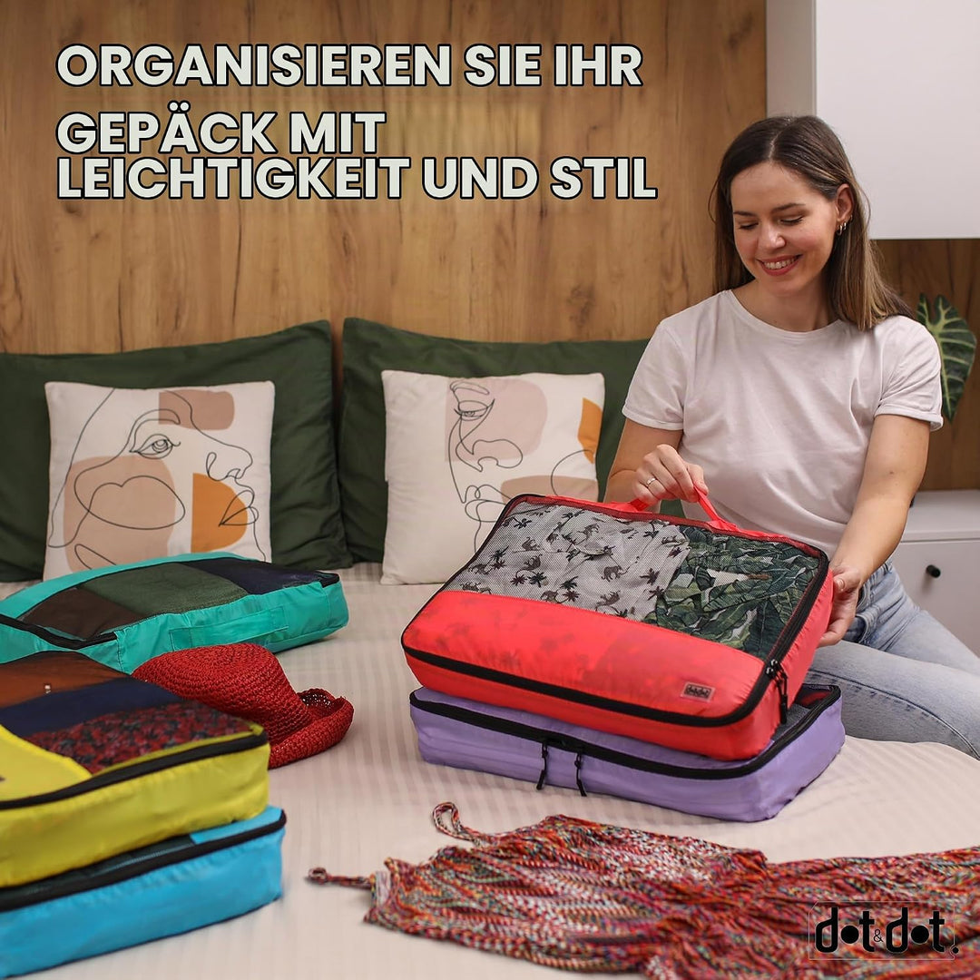 Packwürfel für Koffer – Gepäck-Organizer für Koffer Mehrfarbig, Mehrfarbig