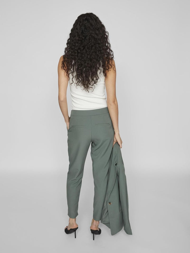 Vila Female Cropped Hose VICARRIE Mid-Rise 34 Duck Green, 34 Duck Green