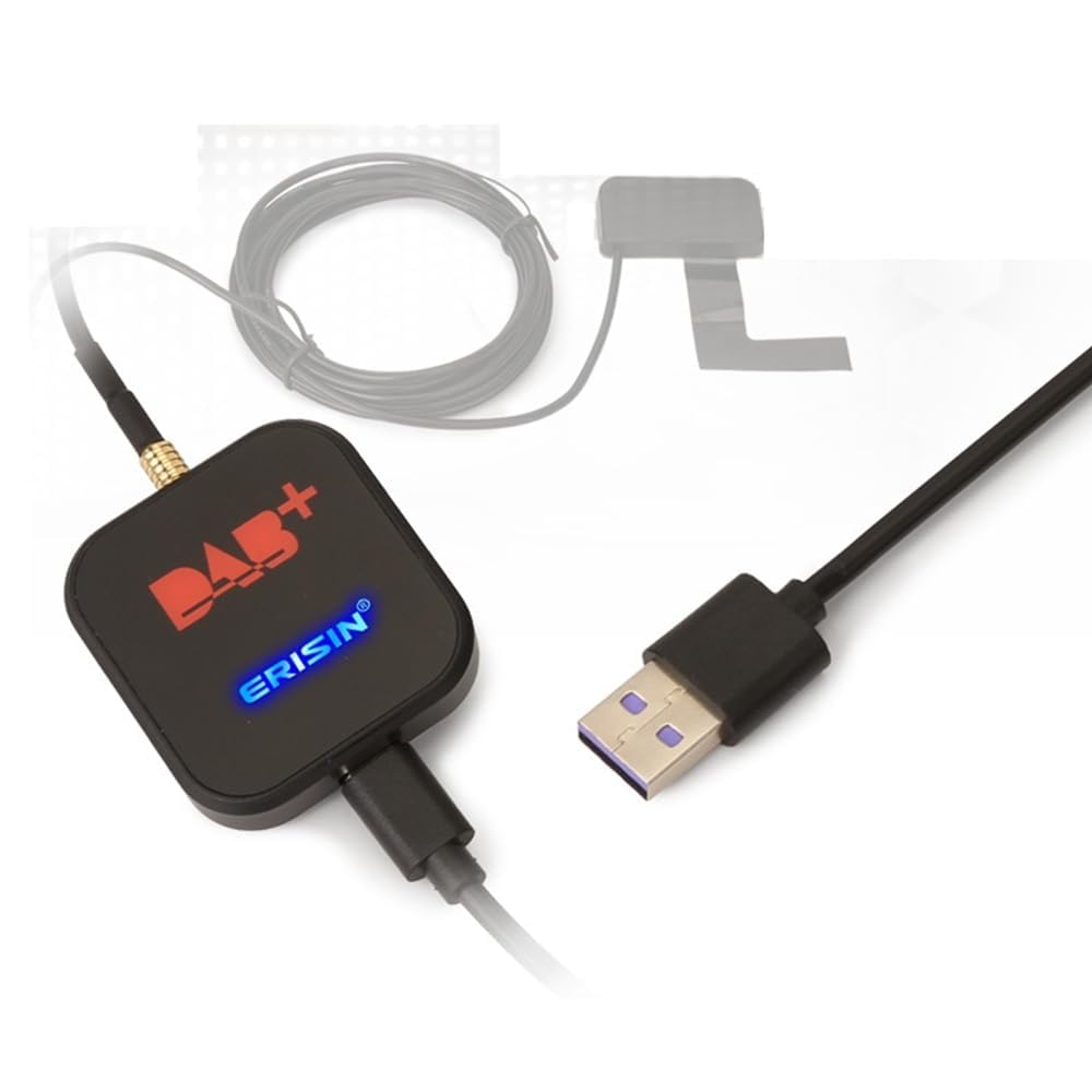 GONFEN DAB+ Digital Box Radio Empfänger Digital Radio Tuner Box mit MCX DAB Antenne Verstärker für A