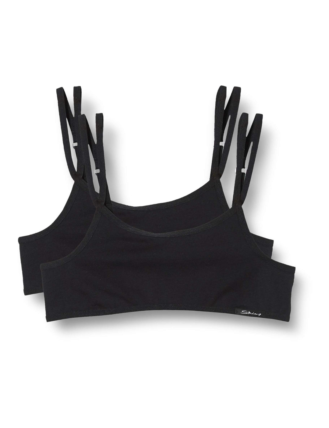Skiny Mädchen T-Shirt-BH (2er Pack) 140 Schwarz, 140 Schwarz