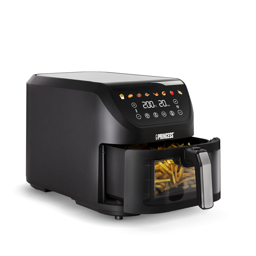 Princess SlimFry Airfryer, 8L Fassungsvermögen, 2000W, 8 Programme, Digitales Touchscreen, Einstellb