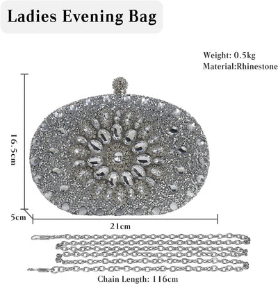 CORIOS Abendtasche Damen Shiny Strass Handtasche Diamant Clutch Bag Klein Tasche Elegante Umhängetas