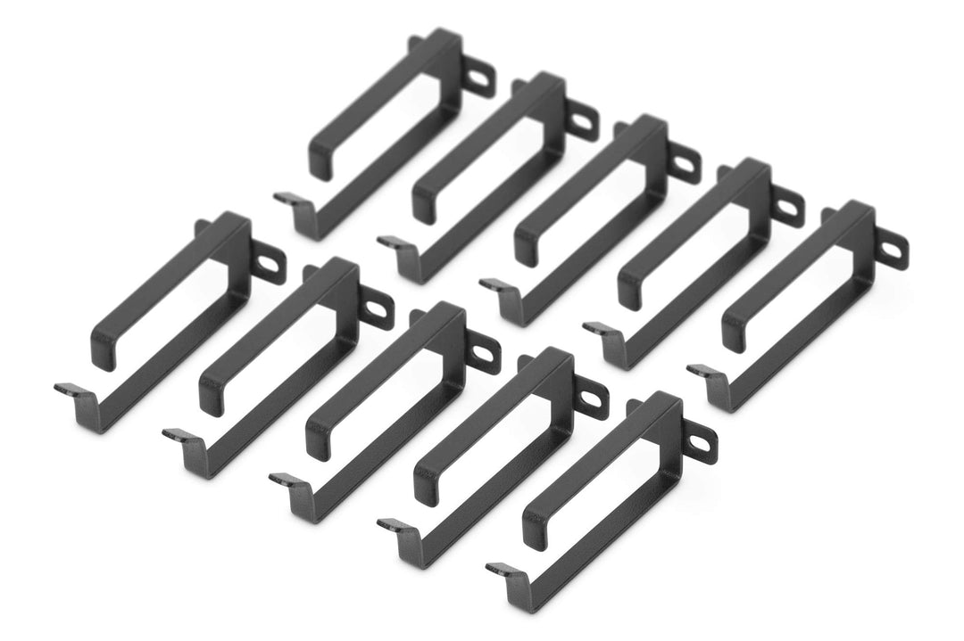 DIGITUS Kabel-Führungsbügel 44 x 100 mm - 10 Stück - Netzwerk-Schrank 19-Zoll - Kabel-Management - S