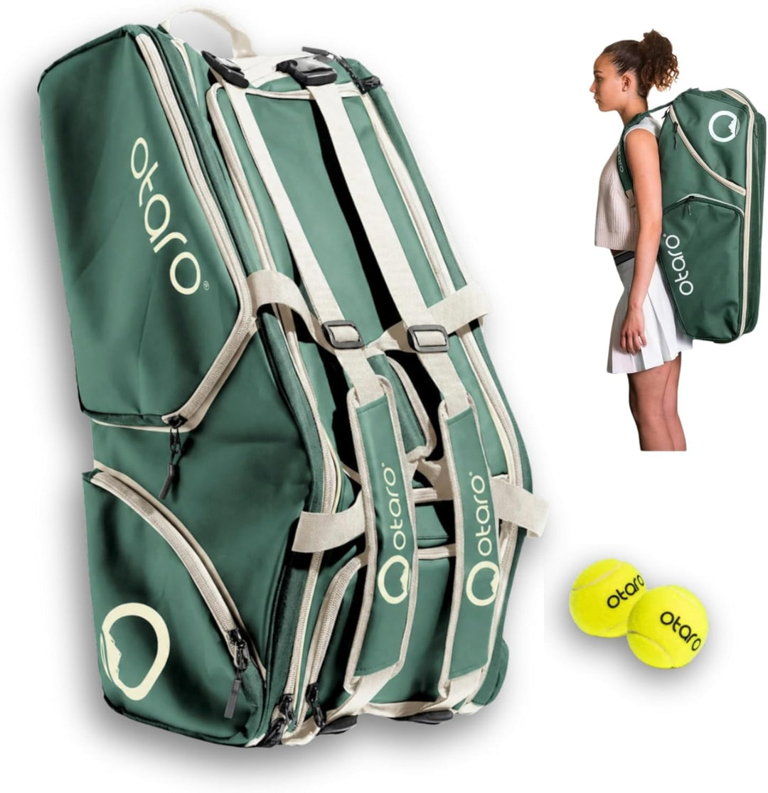 Otaro Tennistasche (82L) Premium Schlägertasche | Tennis, Badminton Schläger, Padel Schläger oder Sq