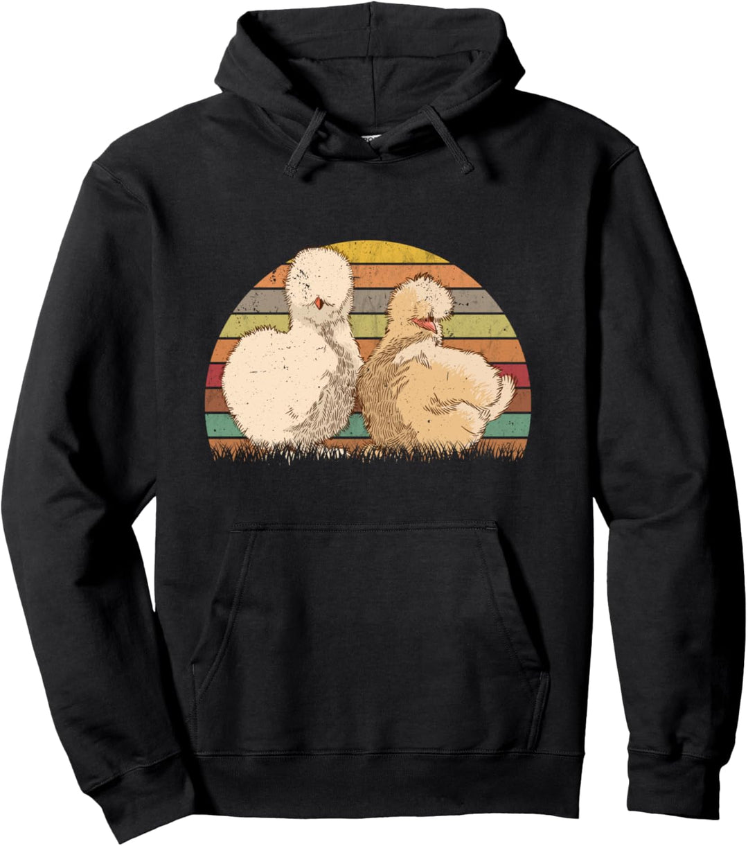 Seidenhuhn Retro Seidenhühner Vintage Silkie Huhn Pullover Hoodie