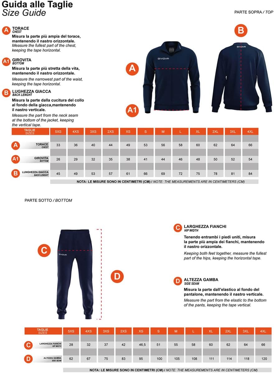 Givova Herren Visa Trainingsanzug S-M Mehrfarbig (blau/gelb), S-M Mehrfarbig (blau/gelb)