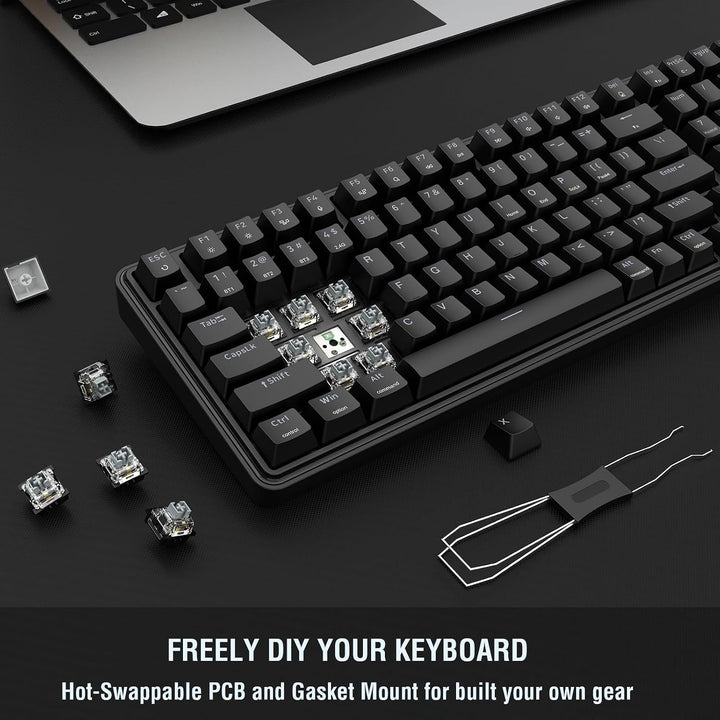 Redragon S162 3-Modus Wireless Gaming Tastatur & Maus-Kombination, 99 Tasten K744 RGB Gaming-Tastatu