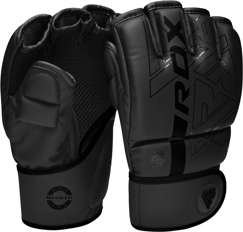 RDX Profi MMA Handschuhe Training, Kara Maya Hide Leder, Sparring Grappling Kampfsport Kickboxen Sch