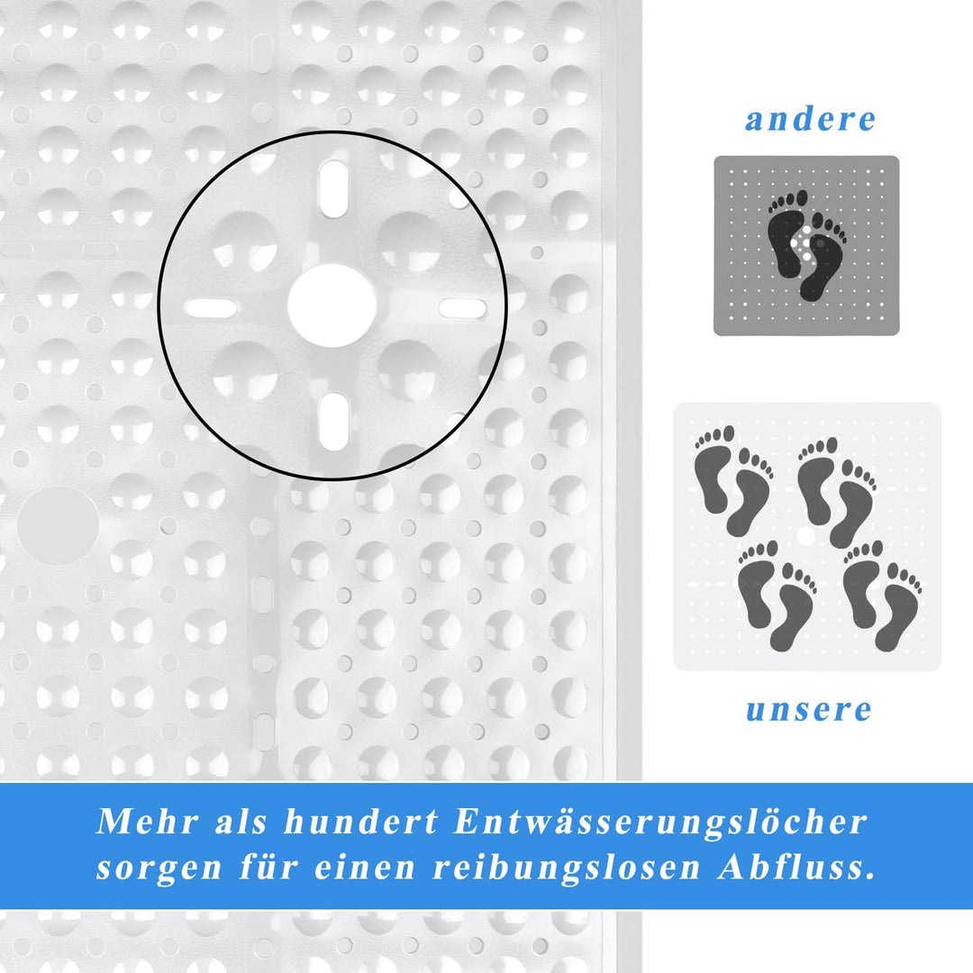 Duschmatte rutschfest 70x70 cm | Antirutschmatte Dusche BPA-frei | Duscheinlage Sicherheits Komfort