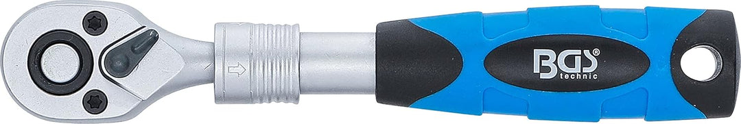 BGS 25103 | Umschaltknarre, ausziehbar | 6,3 mm (1/4") | 150 - 200 mm | Teleskop | Knarre | Ratsche,