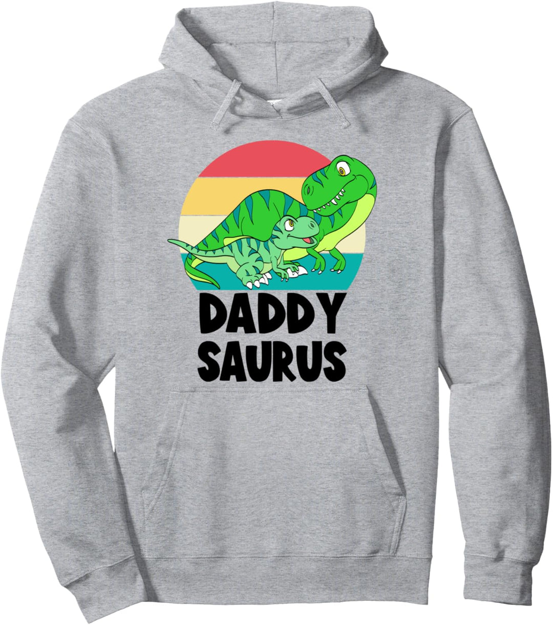 Daddy Saurus Dinosaur DaddySaurus T-Rex Family Matching Pullover Hoodie
