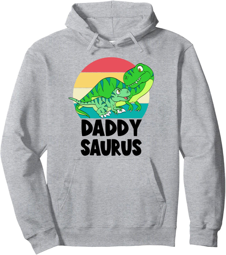 Daddy Saurus Dinosaur DaddySaurus T-Rex Family Matching Pullover Hoodie