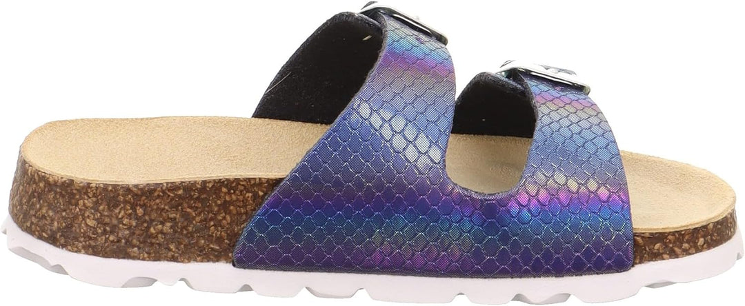 Superfit Mädchen Fussbettpantoffel 1-800111 Hausschuh 24 EU Blau 8130, 24 EU Blau 8130