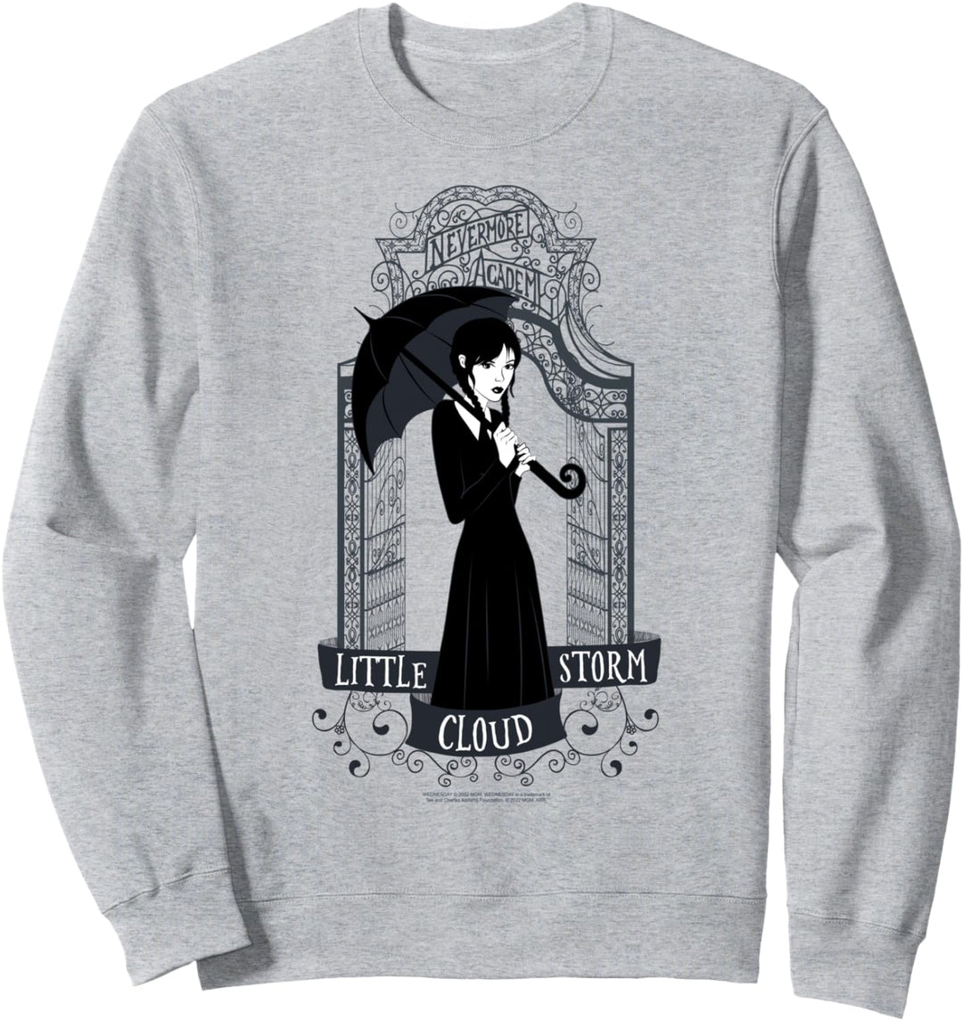 Wednesday Little Storm Cloud Nevermore Academy Gates Sweatshirt