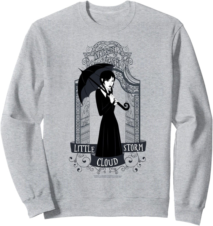 Wednesday Little Storm Cloud Nevermore Academy Gates Sweatshirt