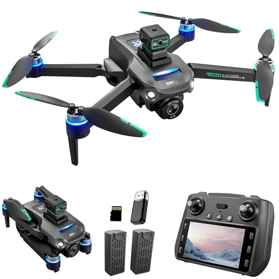 OBEST GPS Drohne mit 4K Kamera für Erwachsene Faltbare FPV Drone Fernbedienung mit 5.9" Bildschirm S