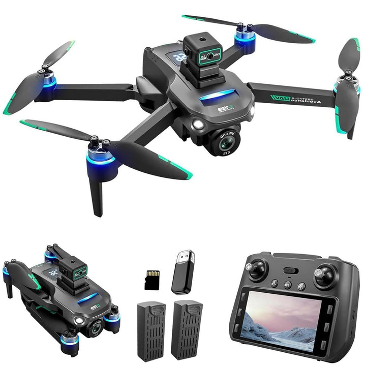 OBEST GPS Drohne mit 4K Kamera für Erwachsene Faltbare FPV Drone Fernbedienung mit 5.9" Bildschirm S