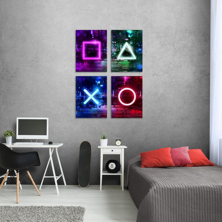 Novart Bilder Spielkonsole Gamer - Fertig Zum Aufhängen - Kein Extra Rahmen benötigt - Wandbilder Se