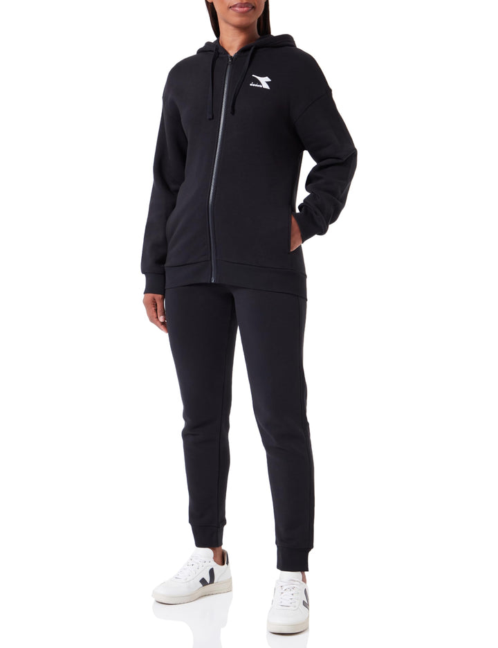 Diadora Damen L.Tracksuit HD FZ CORE XS Schwarz, XS Schwarz