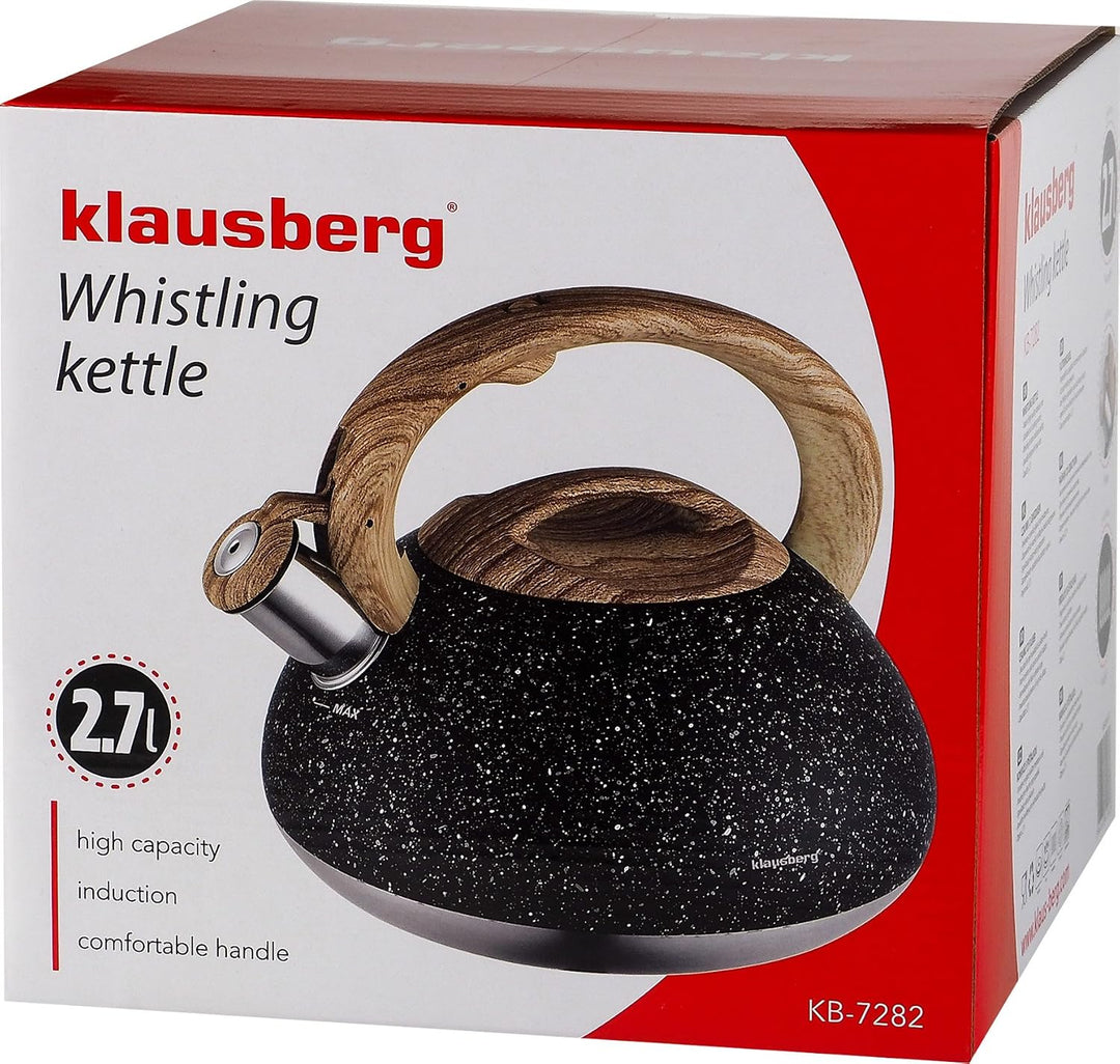 KLAUSBERG iwkes Top Qualität Stainless Steel Whistling Kettle 2.7 L Hergestellt Aus Hochwertigem Ede