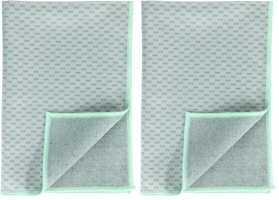 WENKO Mikrofaser Geschirrtücher Miko 2er Set, 2 Handtücher, Polyester, Grau, 40 x 0 x 60 cm, 5474110