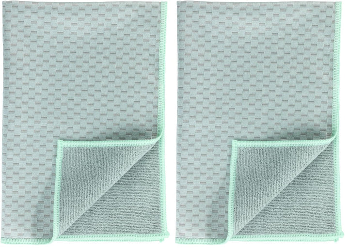 WENKO Mikrofaser Geschirrtücher Miko 2er Set, 2 Handtücher, Polyester, Grau, 40 x 0 x 60 cm, 5474110