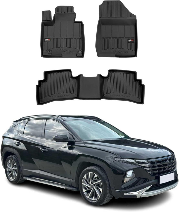 OMAC Gummi Fussmatten kompatibel mit Hyundai Tucson 2021-2024 Premium TPE Automatten 4tlg