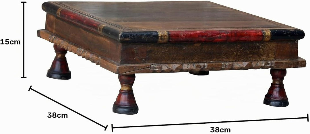 GURU SHOP Kleiner Tisch, Blumenbank, Kaffeetisch, Beistelltisch, Couchtisch - Modell 6, Mehrfarbig,