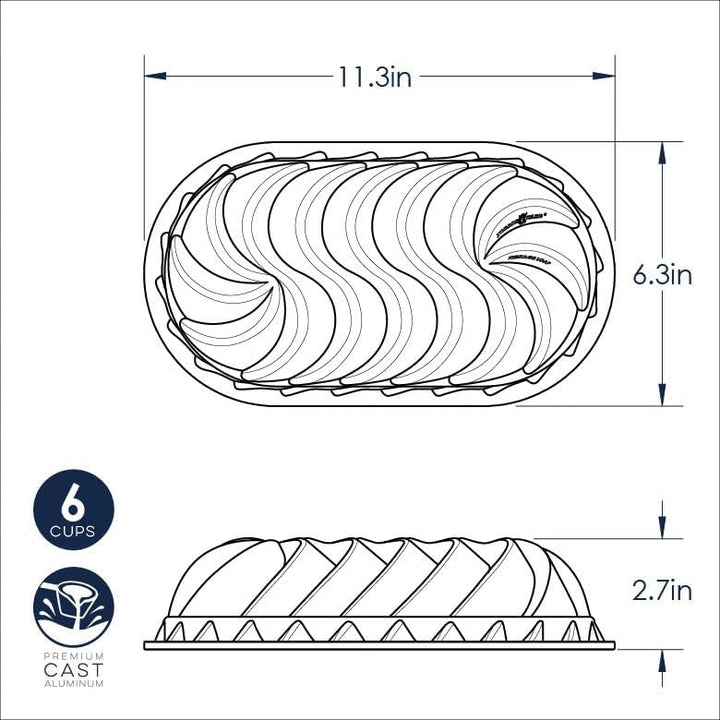 Nordic Ware Backform, Aluminium, Dunkelgrau, 28,9cm