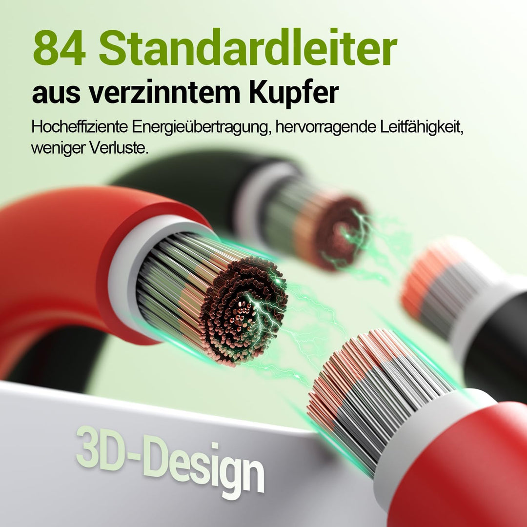 Solarkabel 4mm²/6mm², Solarkabel Verlängerung, Solarkabel Verlängerungskabel(Rot/Schwarz) (6mm² 10M)