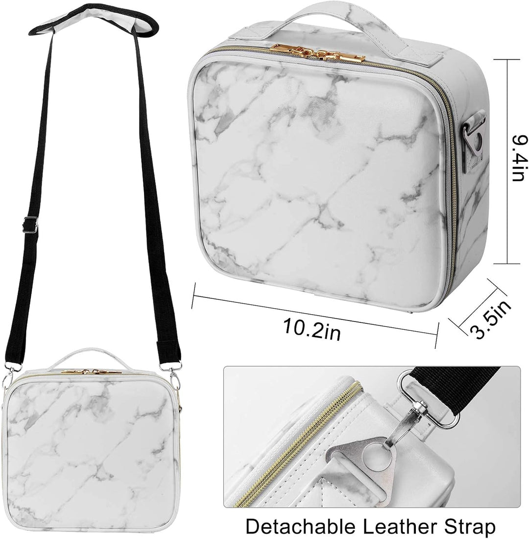 Kosmetiktasche, Schminkkoffer PU Leder Grosse Kapazität Professionelles Make Up Organizer Tasche Was