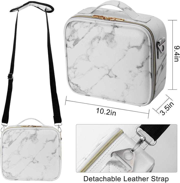 Kosmetiktasche, Schminkkoffer PU Leder Grosse Kapazität Professionelles Make Up Organizer Tasche Was